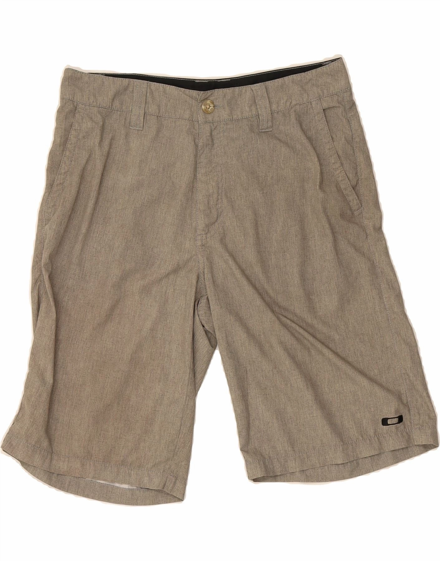 OAKLEY Mens Chino Shorts W33 Medium  Grey Polyester Active Flex Quick Adjust Toggles