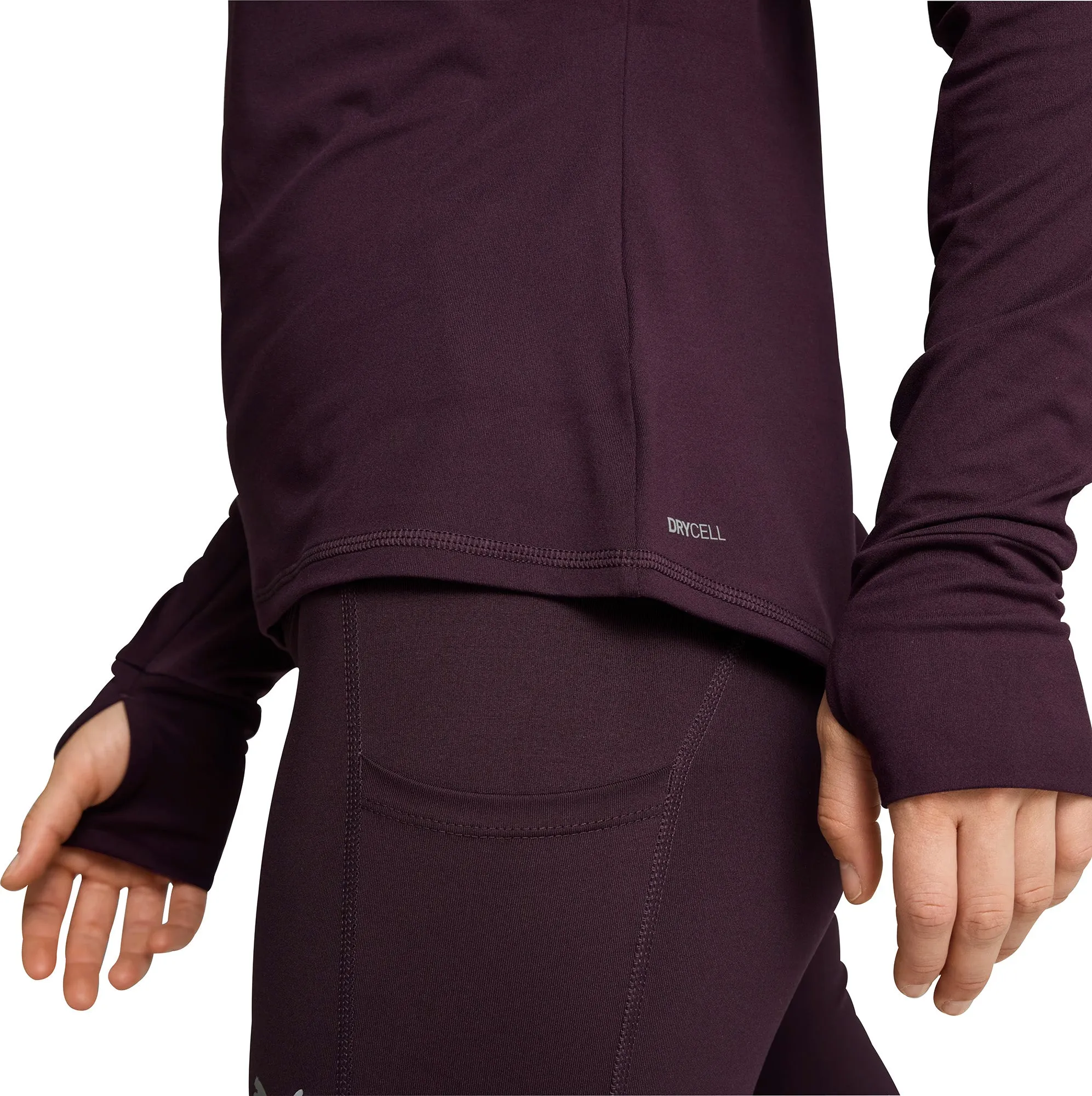 Puma Favourite Half Zip Long Sleeve Womens Running Top - Purple Non Irritating Tags