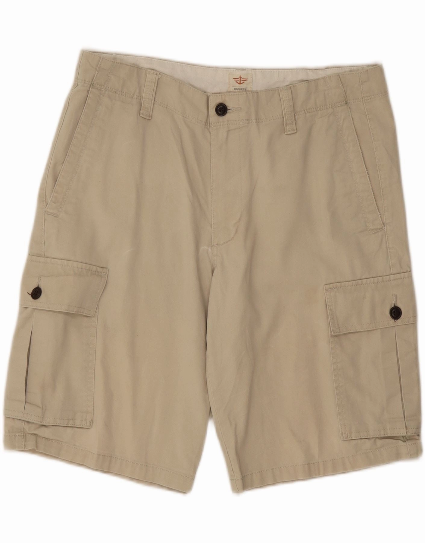 DOCKERS Mens Cargo Shorts W34 Large Beige Cotton Fun Patterns Summer Fun