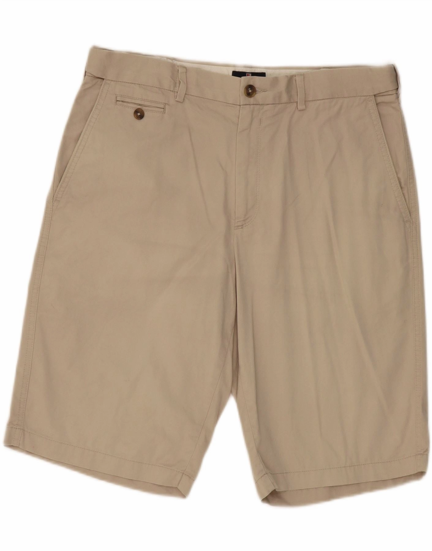 MARKS & SPENCER Mens Blue Harbour Chino Shorts W36 Large Beige Cotton Tailored Design