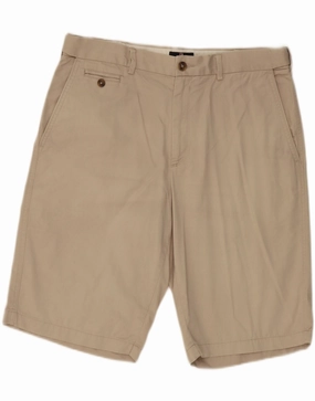 MARKS & SPENCER Mens Blue Harbour Chino Shorts W36 Large Beige Cotton Tailored Design