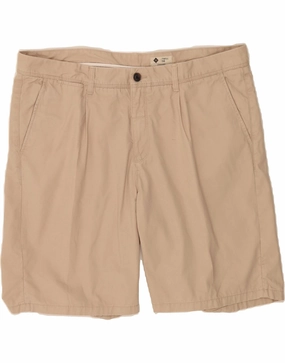 VINTAGE Mens Chino Shorts IT 56 3XL W42 Beige Cotton Airflow Design