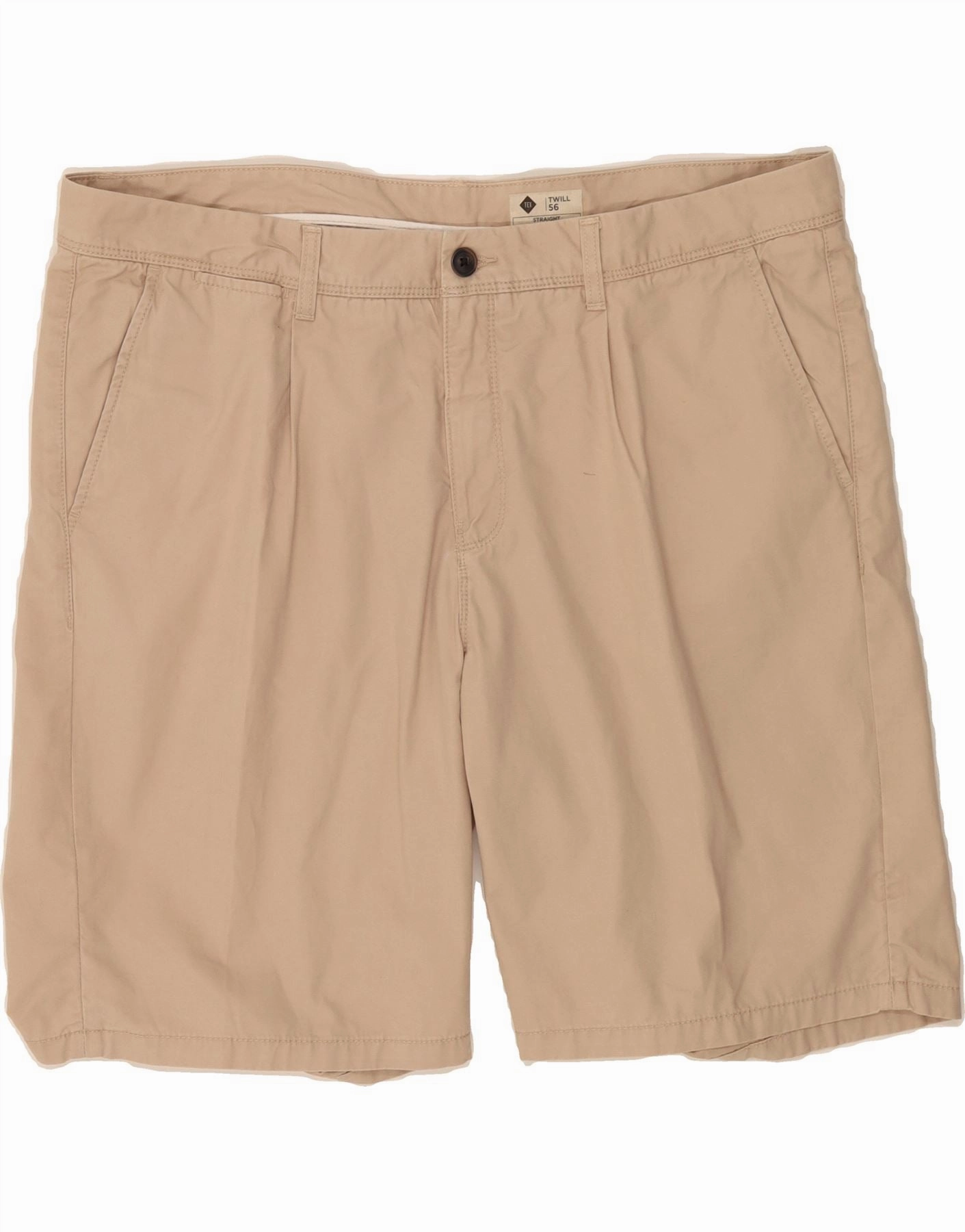 VINTAGE Mens Chino Shorts IT 56 3XL W42 Beige Cotton Airflow Design