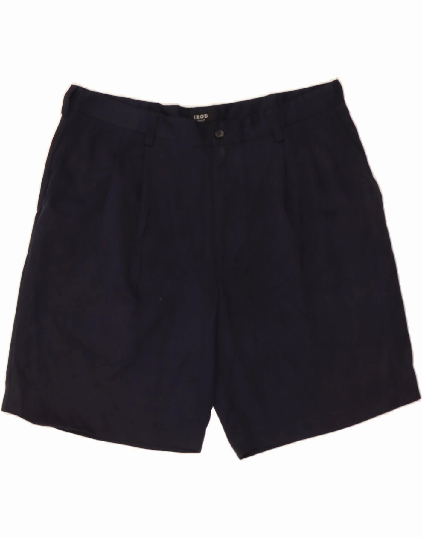 IZOD Mens Golf Pegged Chino Shorts W38 XL Navy Blue Polyester Modular Storage Design