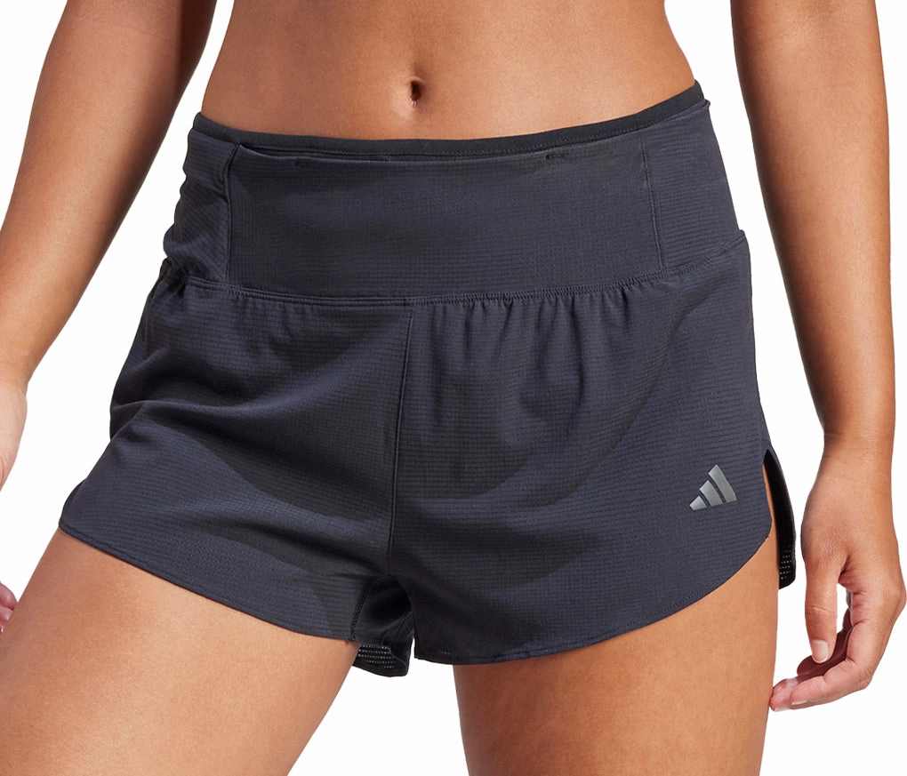adidas Adizero Womens Split Running Shorts - Black quick-drying