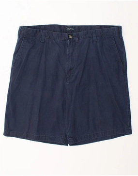 Color Variety Minimal Style NAUTICA Mens Chino Shorts W40 XL Navy Blue Cotton