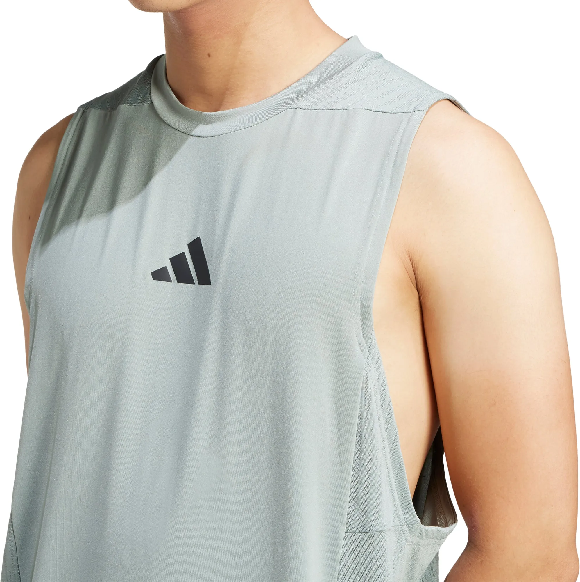 adidas Designed For Training Intensity Mens Training Vest - Green Smooth Finish