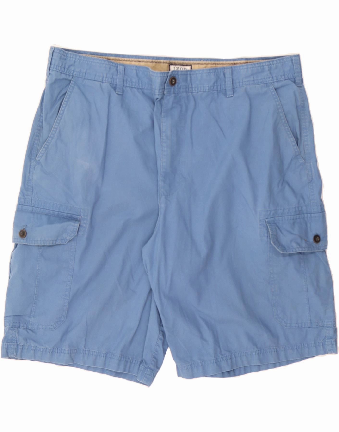 Sporty Casual odor - absorbing IZOD Mens Cargo Shorts W42 2XL Blue Cotton