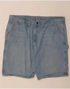 No Bulky Feel Quick Fit Wear WRANGLER Mens Denim Shorts W44 2XL Blue Cotton