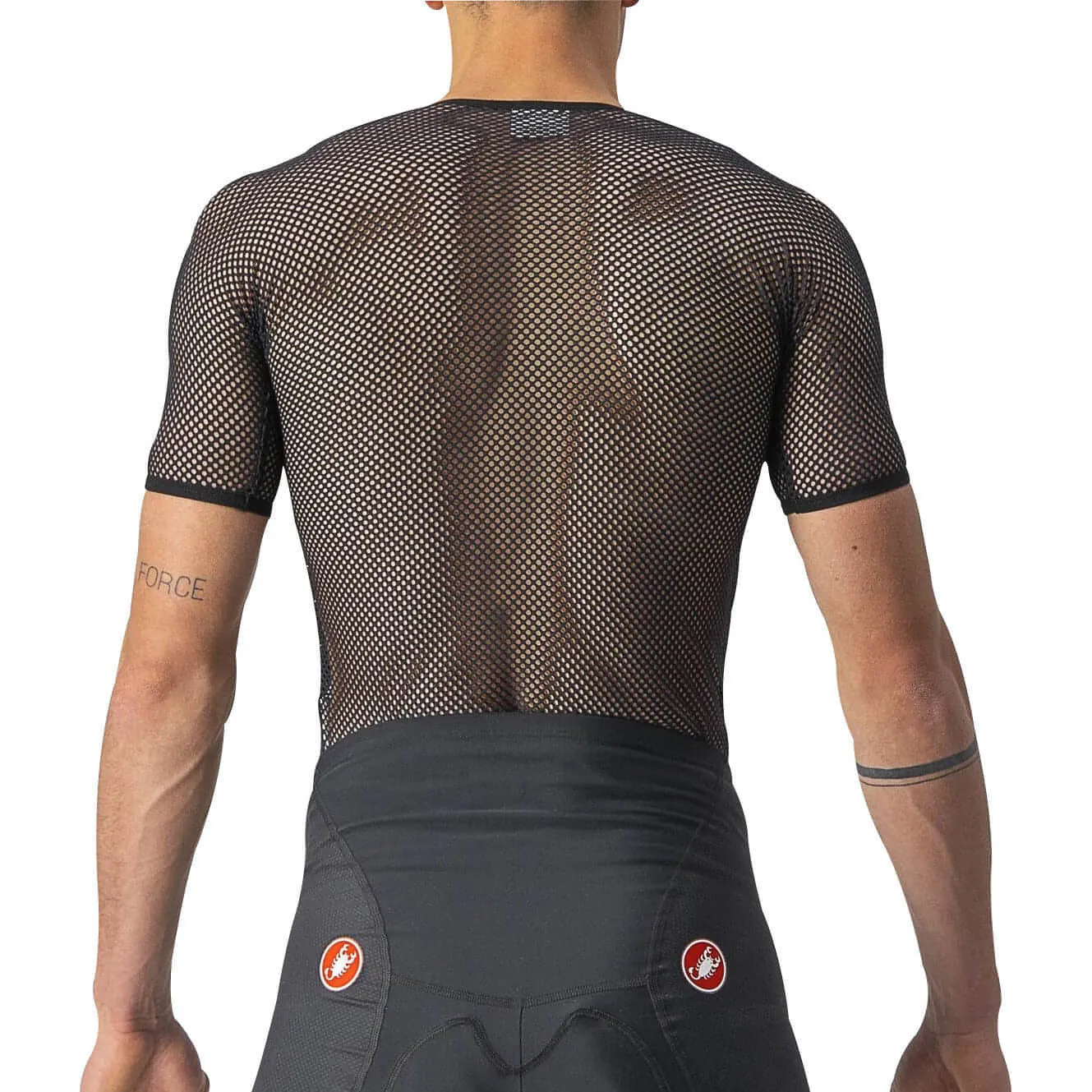 Tear Resistant Knit Comfortable Style Castelli Core Mesh 3 Short Sleeve Mens Cycling Base Layer - Black