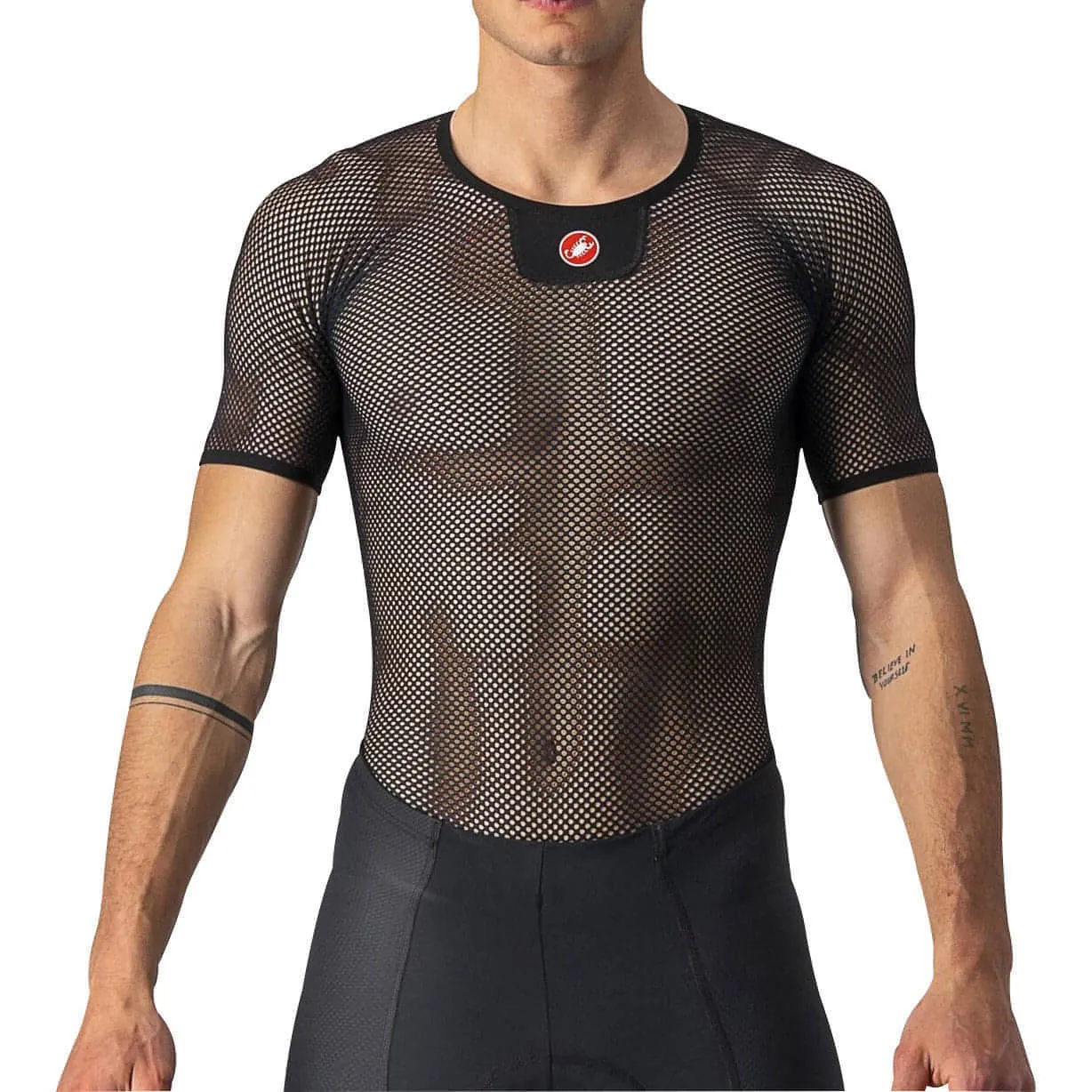Castelli Core Mesh 3 Short Sleeve Mens Cycling Base Layer - Black Urban Flex