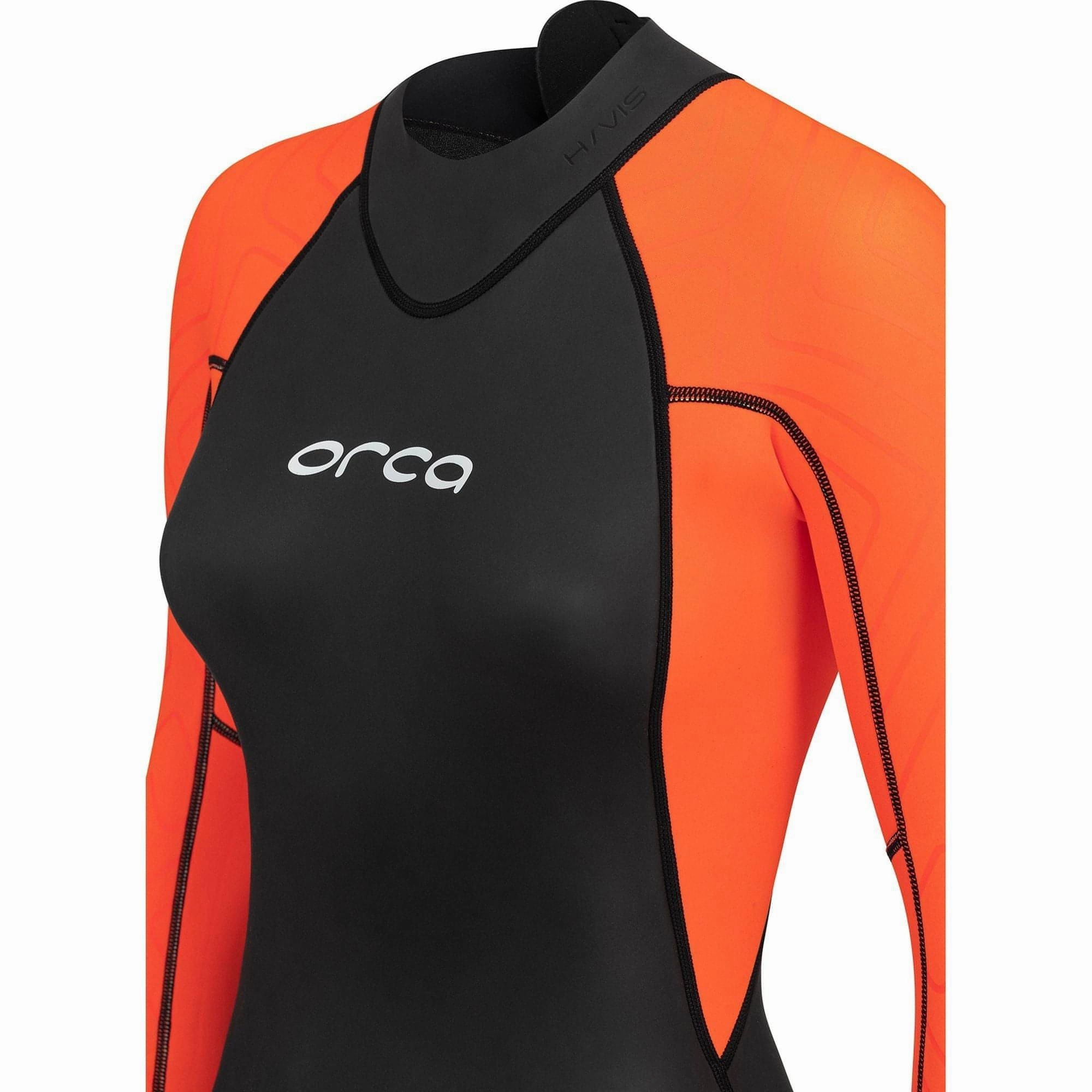 TaperedAnkleCuff Lightweight Build Orca Vitalis Openwater Hi Vis Womens Wetsuit - Black