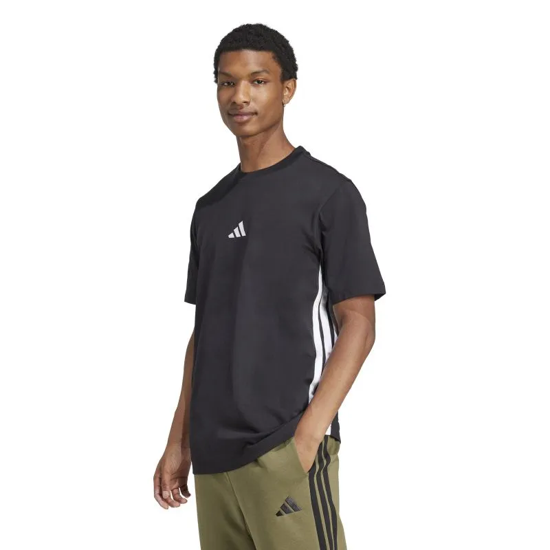 Adidas Mens Essentials 3-Stripes Single Jersey Tee Stretchable Comfortable texture