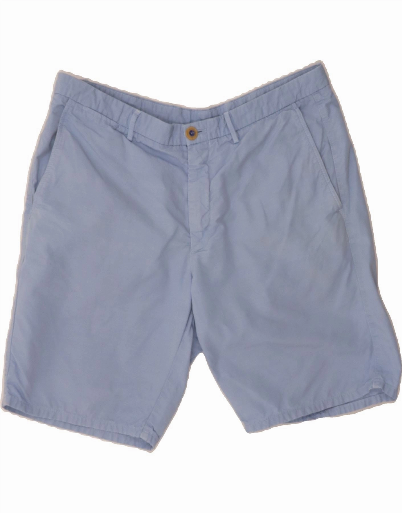 high - rise MASSIMO DUTTI Mens Chino Shorts W30 Medium Blue