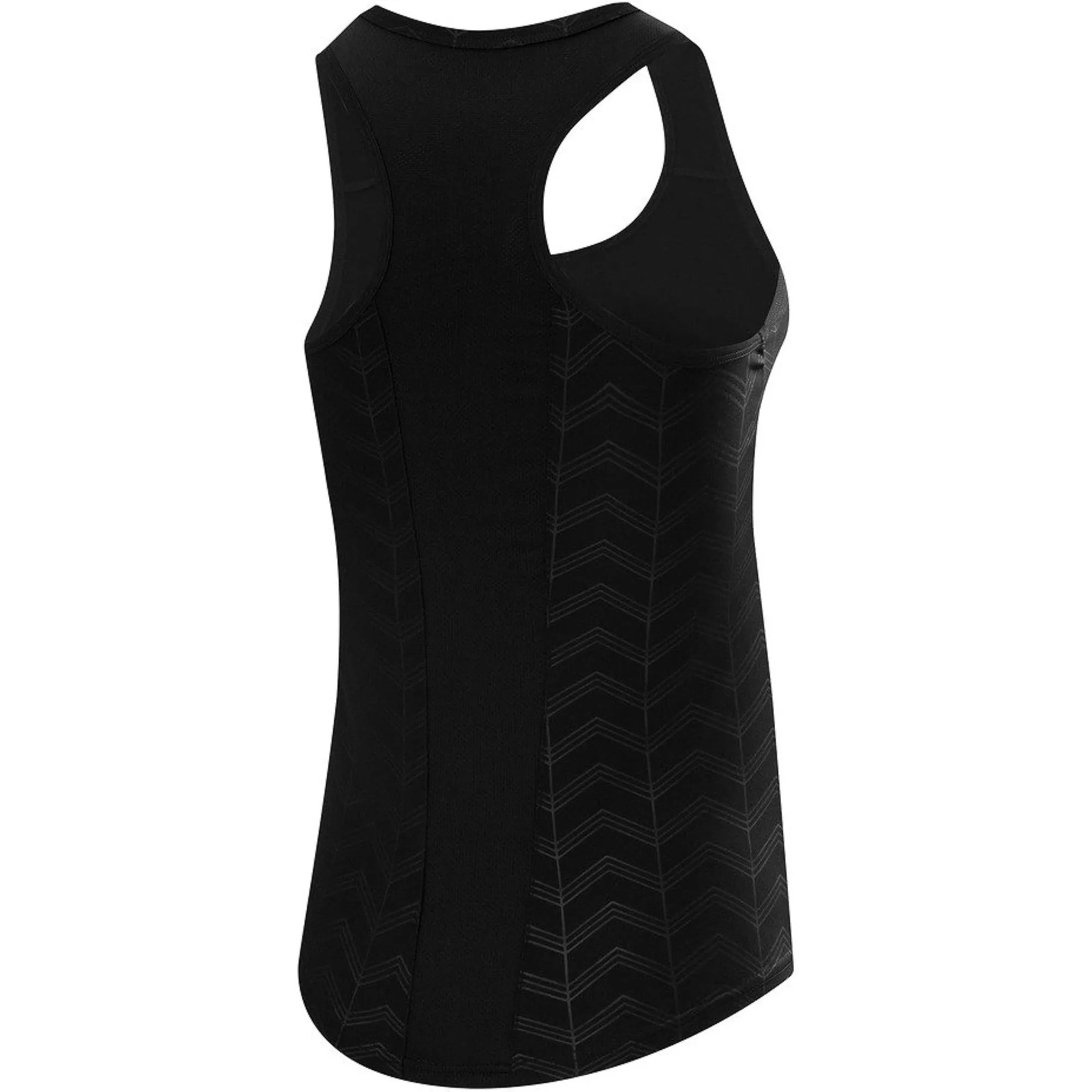 Cool Design TCA Impulse Printed Racerback Womens Running Vest Tank Top - Black