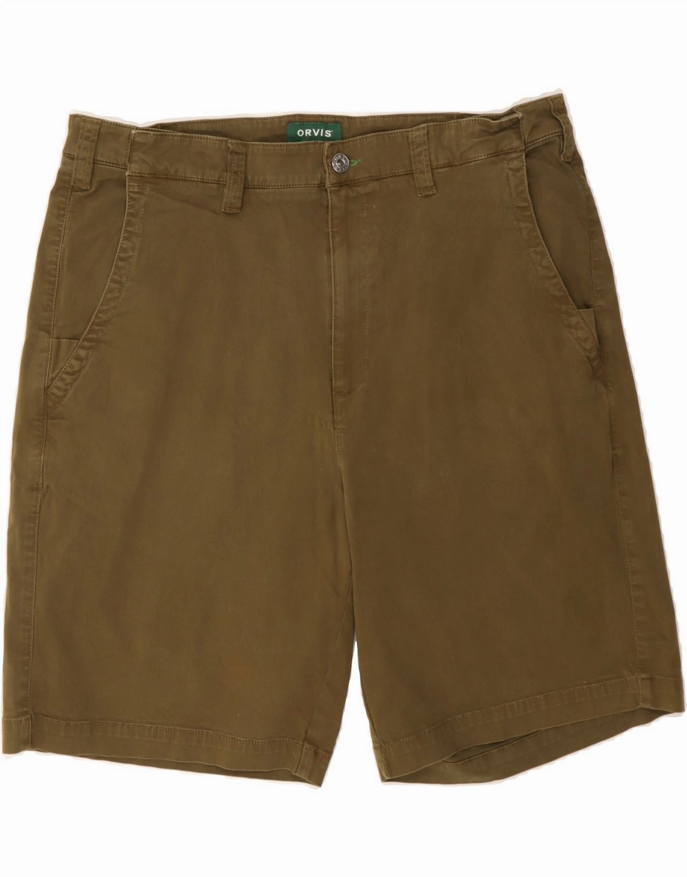 ORVIS Mens Casual Shorts W36 Large Green Cotton Stay Cool Wear