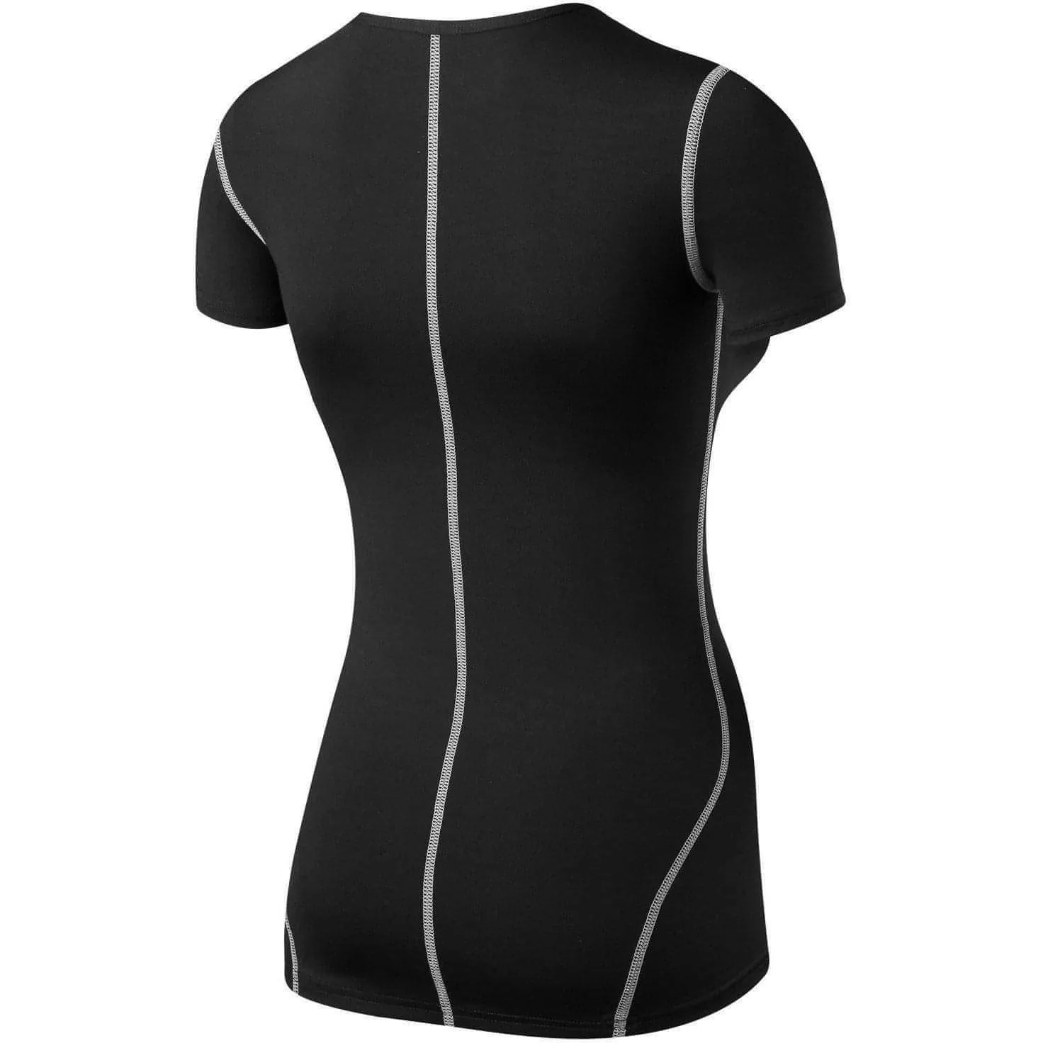 TCA Pro Performance Womens Short Sleeve Baselayer Running Top - Black Easy Care Material Chic Fashion