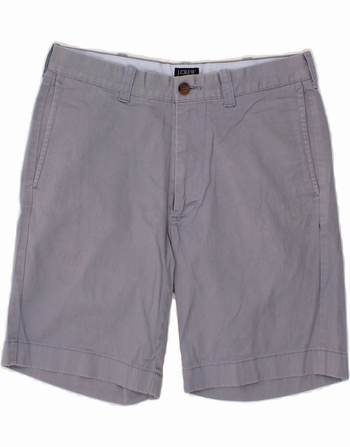 J. CREW Mens Chino Shorts  W30 Medium Blue Cotton UPFProtection