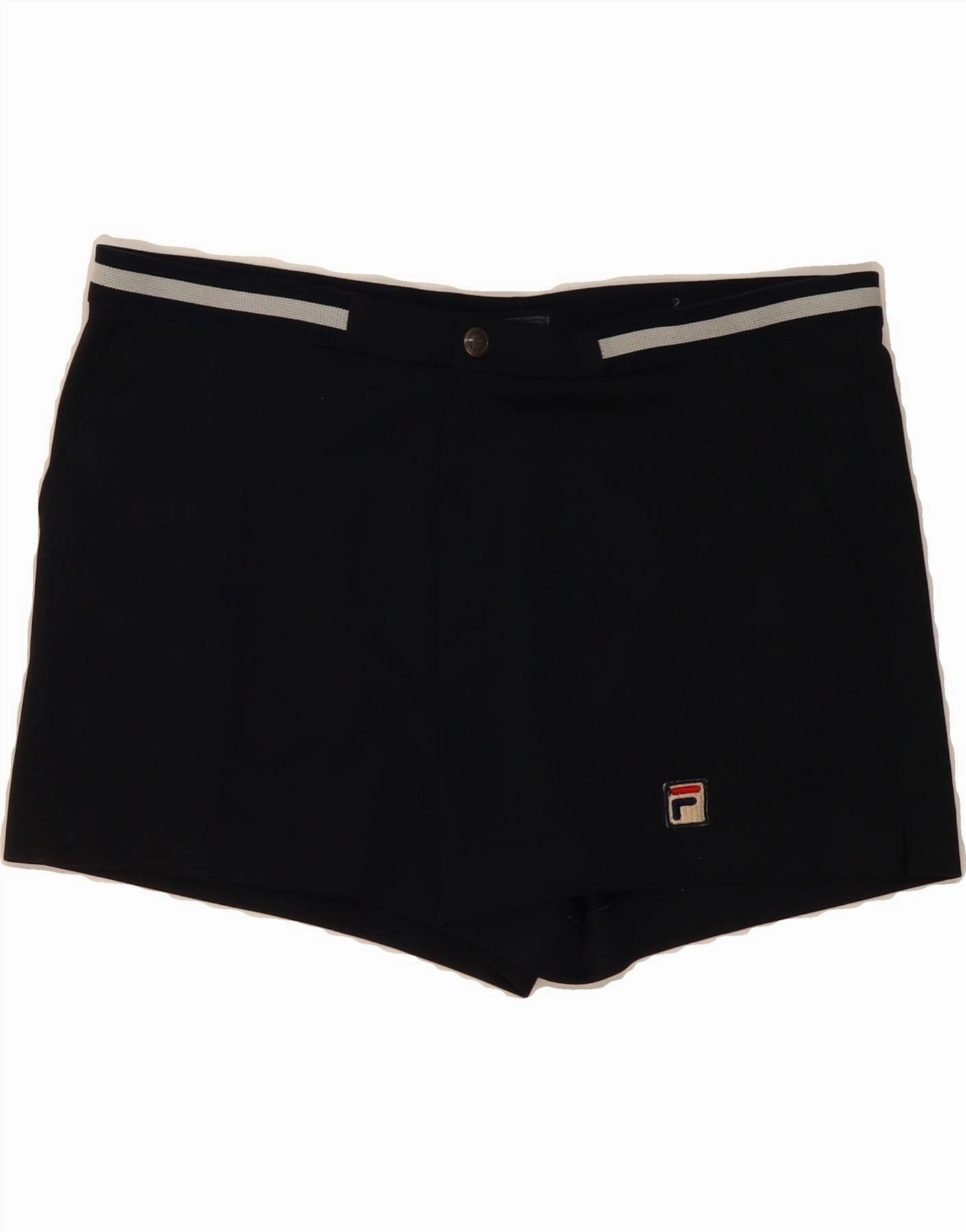 Slim Look embroidery work FILA Mens Chino Shorts W32 Medium  Black Polyester