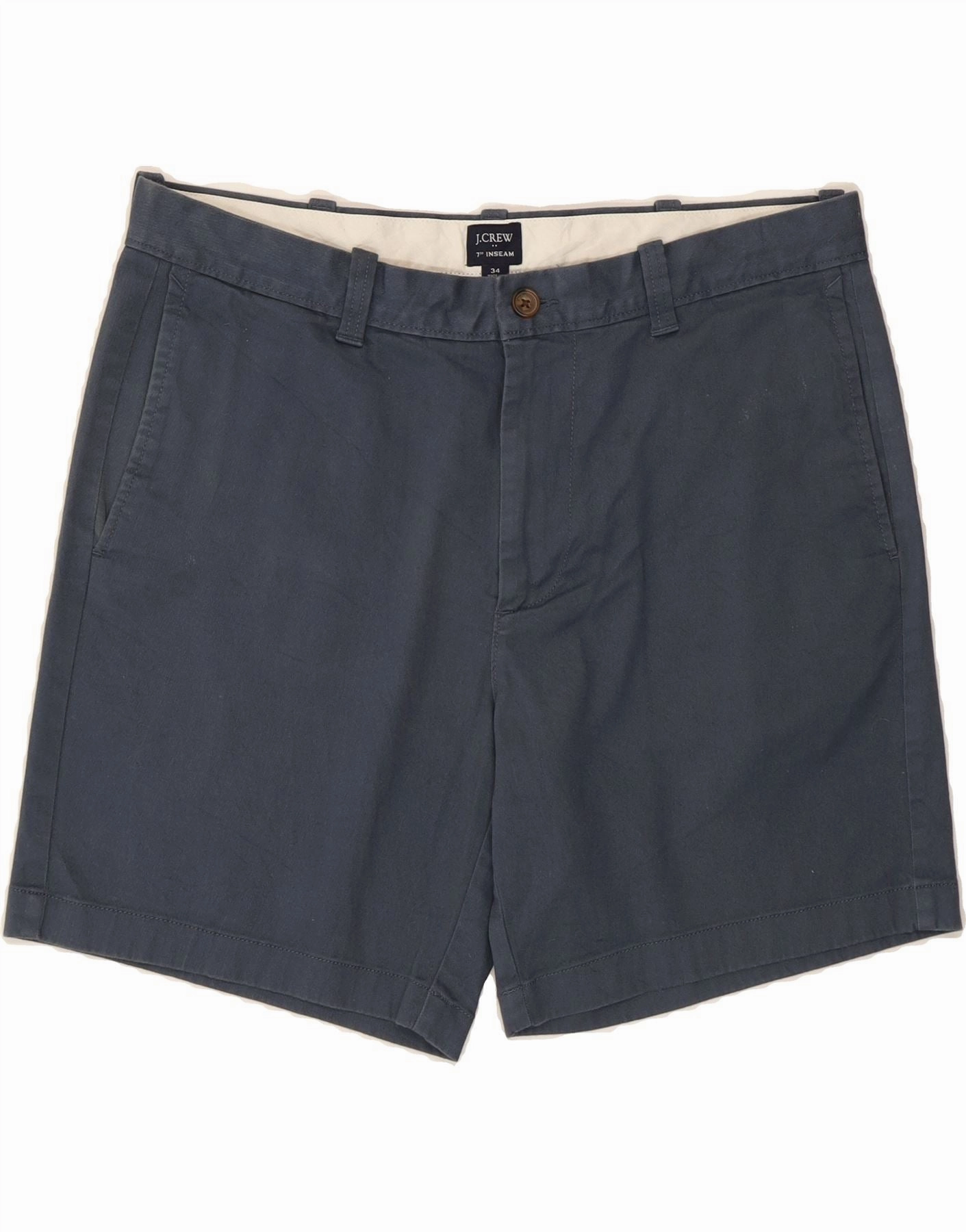 J. CREW Mens Chino Shorts W36 Large  Navy Blue Cotton swimming accessory