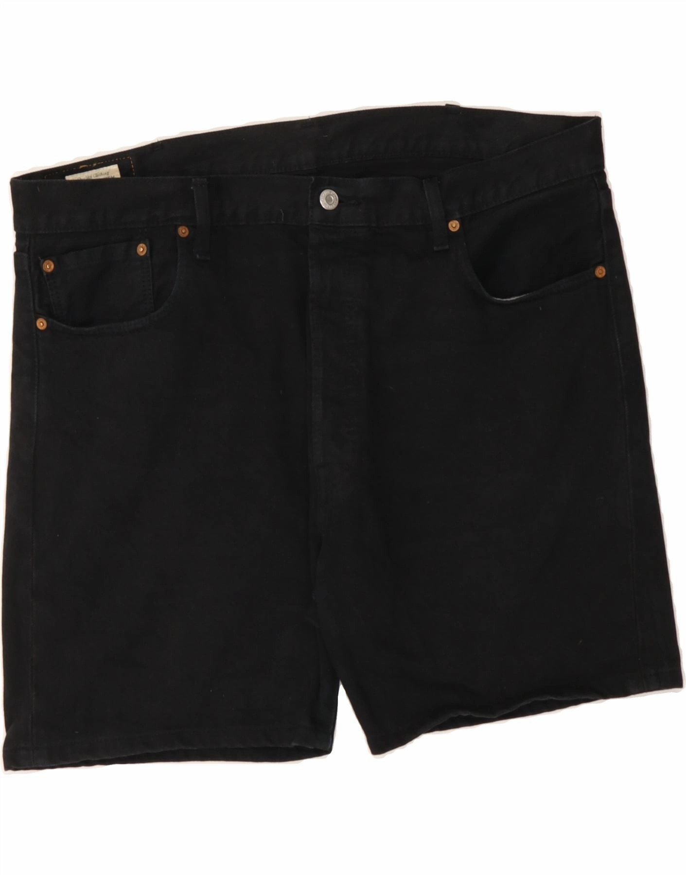 Comfortable Cut LEVI'S Mens 501 Denim Shorts W40 XL Black Cotton