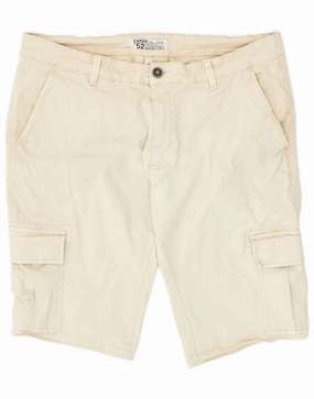 OVS Mens Cargo Shorts IT 52 XL W34 Grey Cotton Odor-resistant