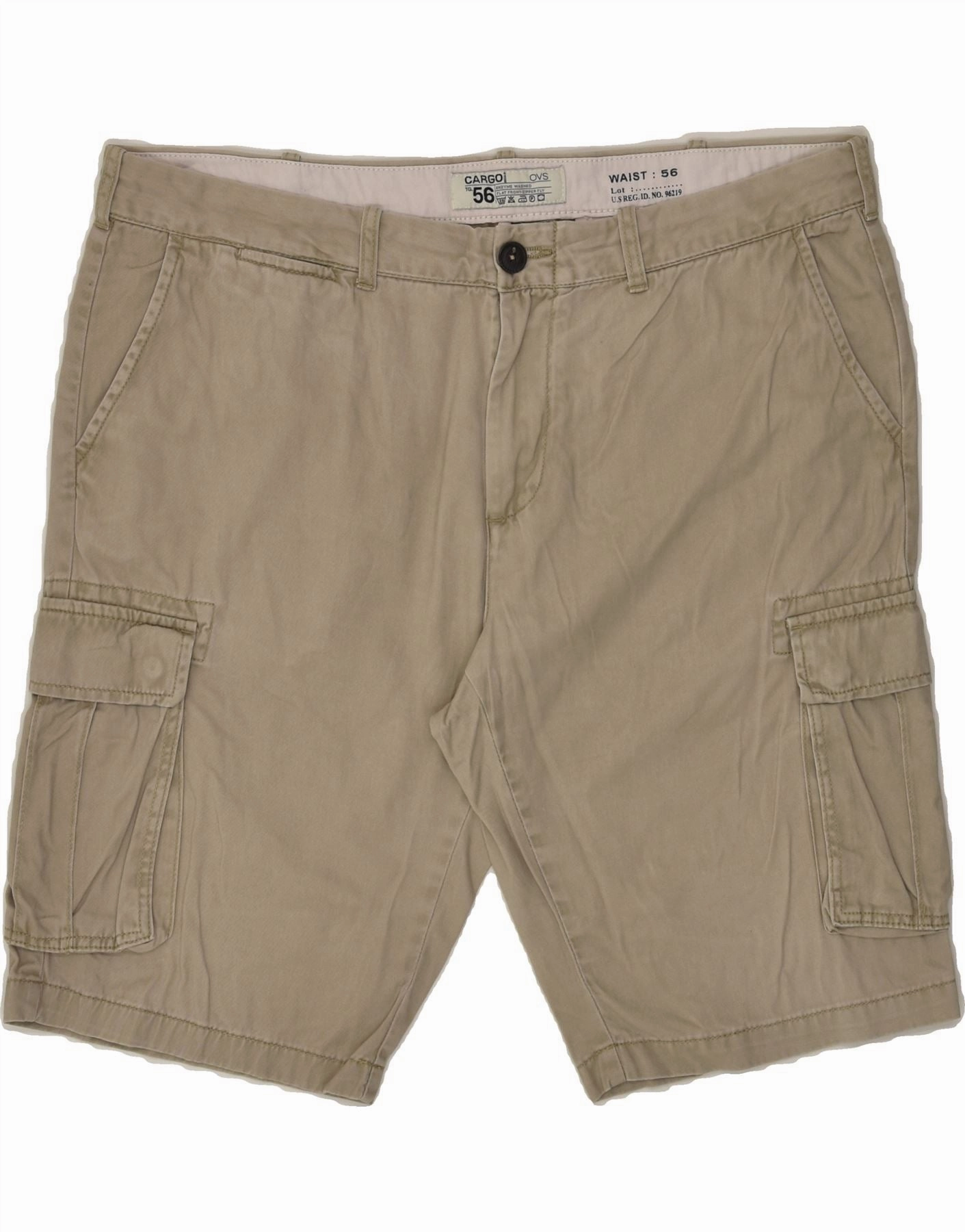 LaserCutEdging Sandals OVS Mens Cargo Shorts IT 56 Small W40 Grey