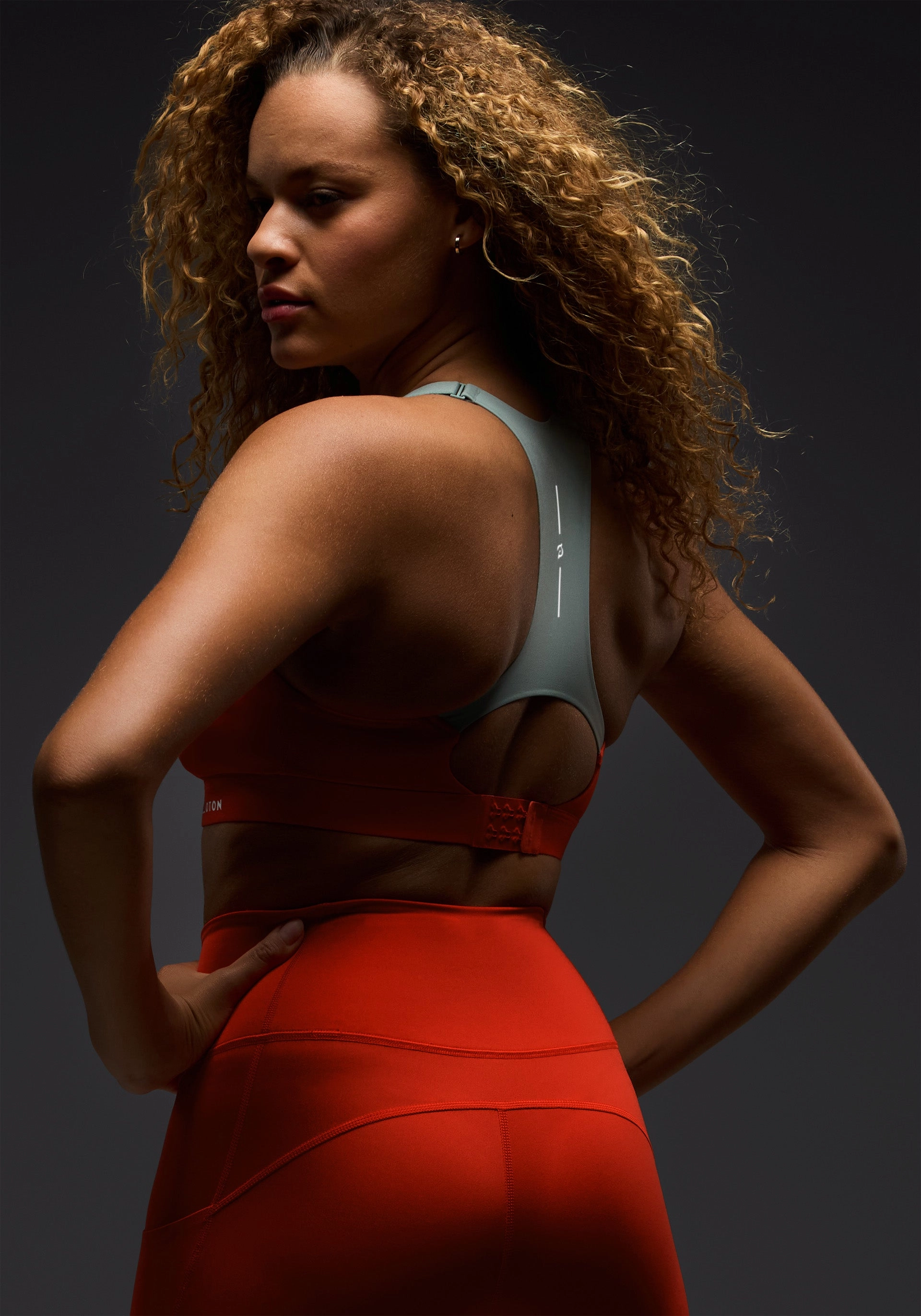 Striped activewear PaceForm Enhanced Support Racerback Bra