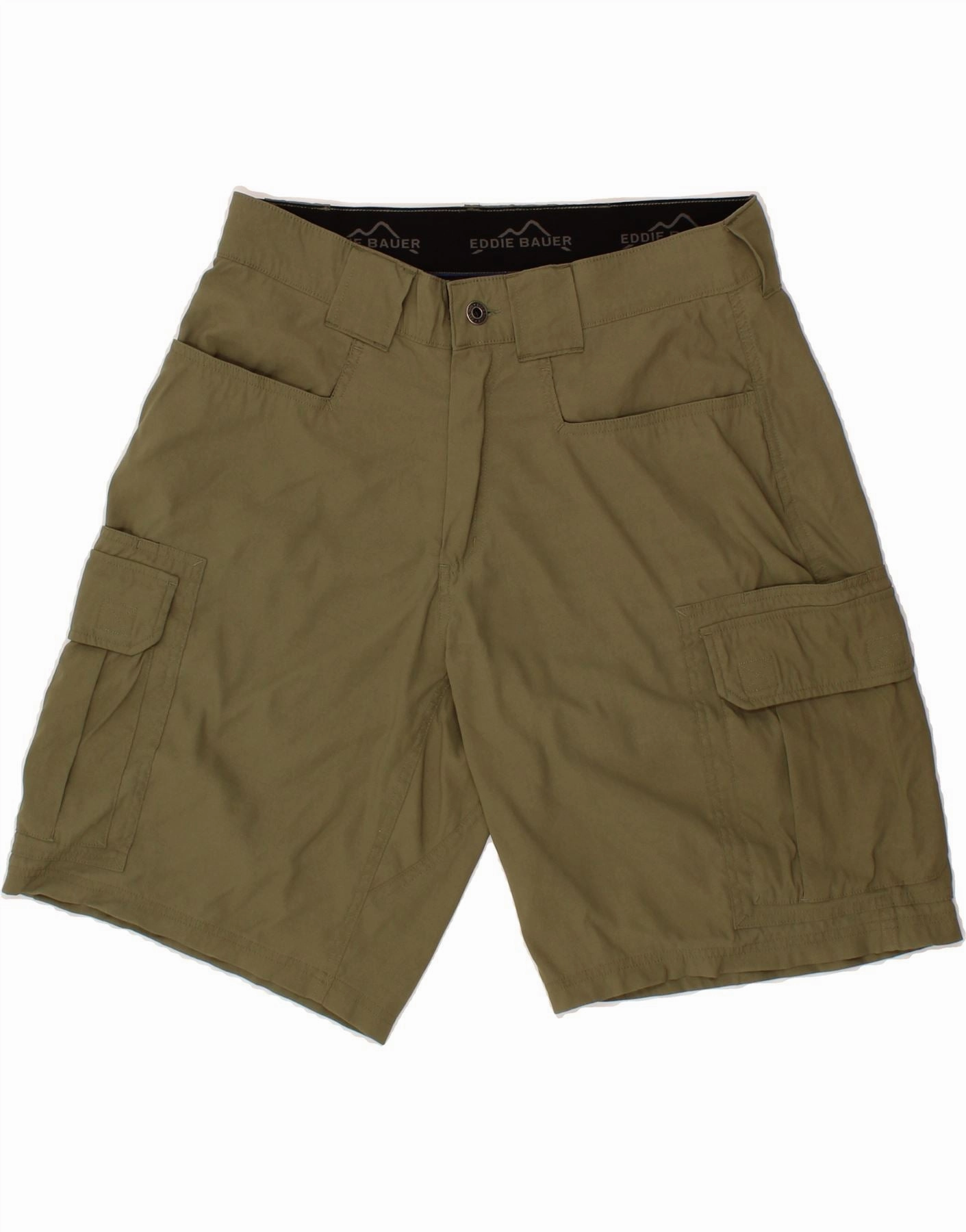 button-down look day trip EDDIE BAUER Mens Cargo Shorts W32 Medium Khaki Nylon