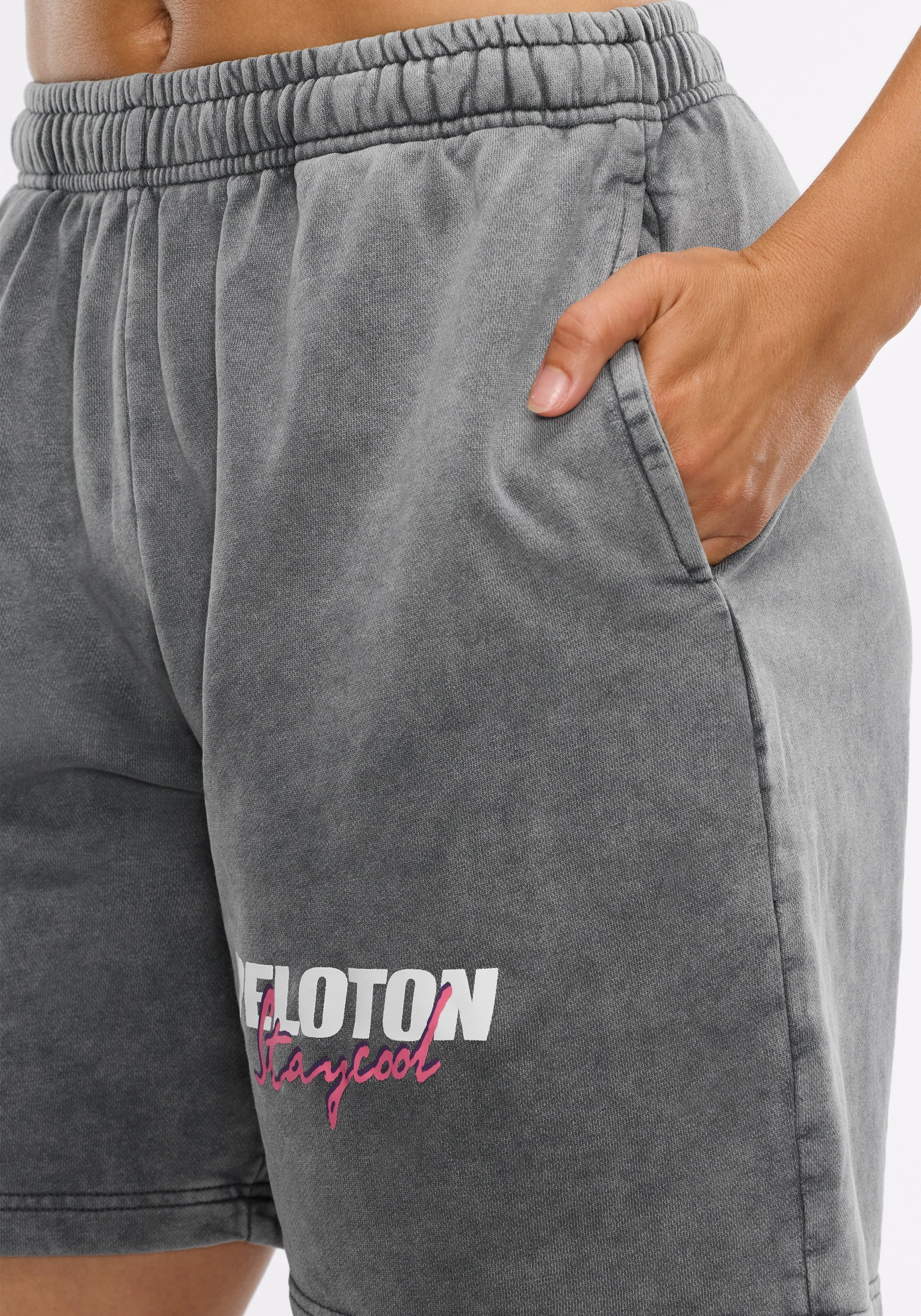 Lightweight Flex Birthday gift Peloton x STAYCOOL Acid Wash Logo Shorts