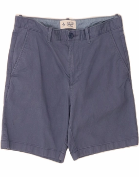 Layer Ready Fitted Design PENGUIN Mens Chino Shorts EU 48 Medium W32 Navy Blue Pinstripe Cotton