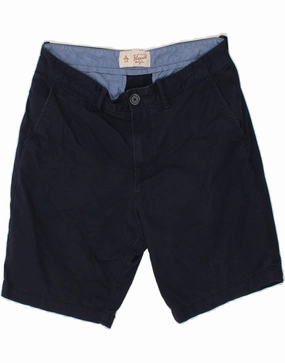 Summer Vibes PENGUIN Mens Chino Shorts W30 Medium Navy Blue Cotton