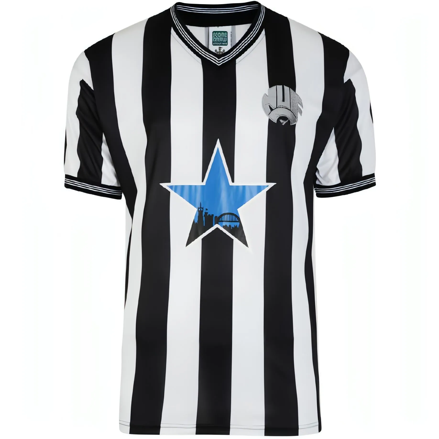 Comfy Fit Layer Score Draw Retro Newcastle United Home 1984 Mens Football Shirt