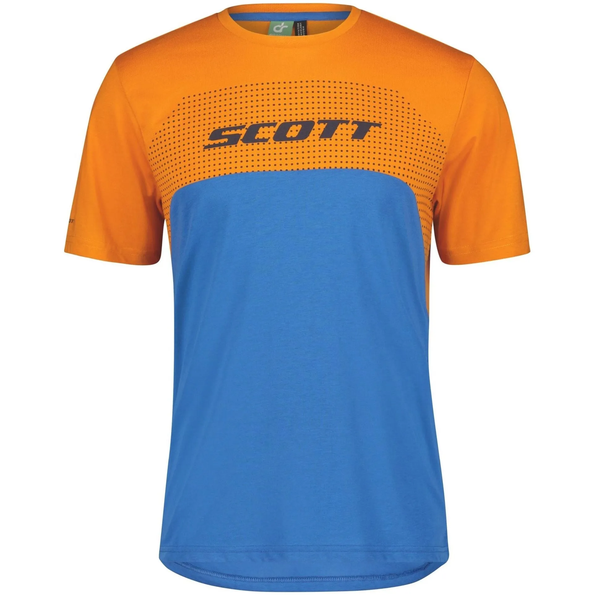 Scott Trail Flow Dri Short Sleeve Mens Cycling Jersey - Orange PreShrunkCotton Soft Touch Fit