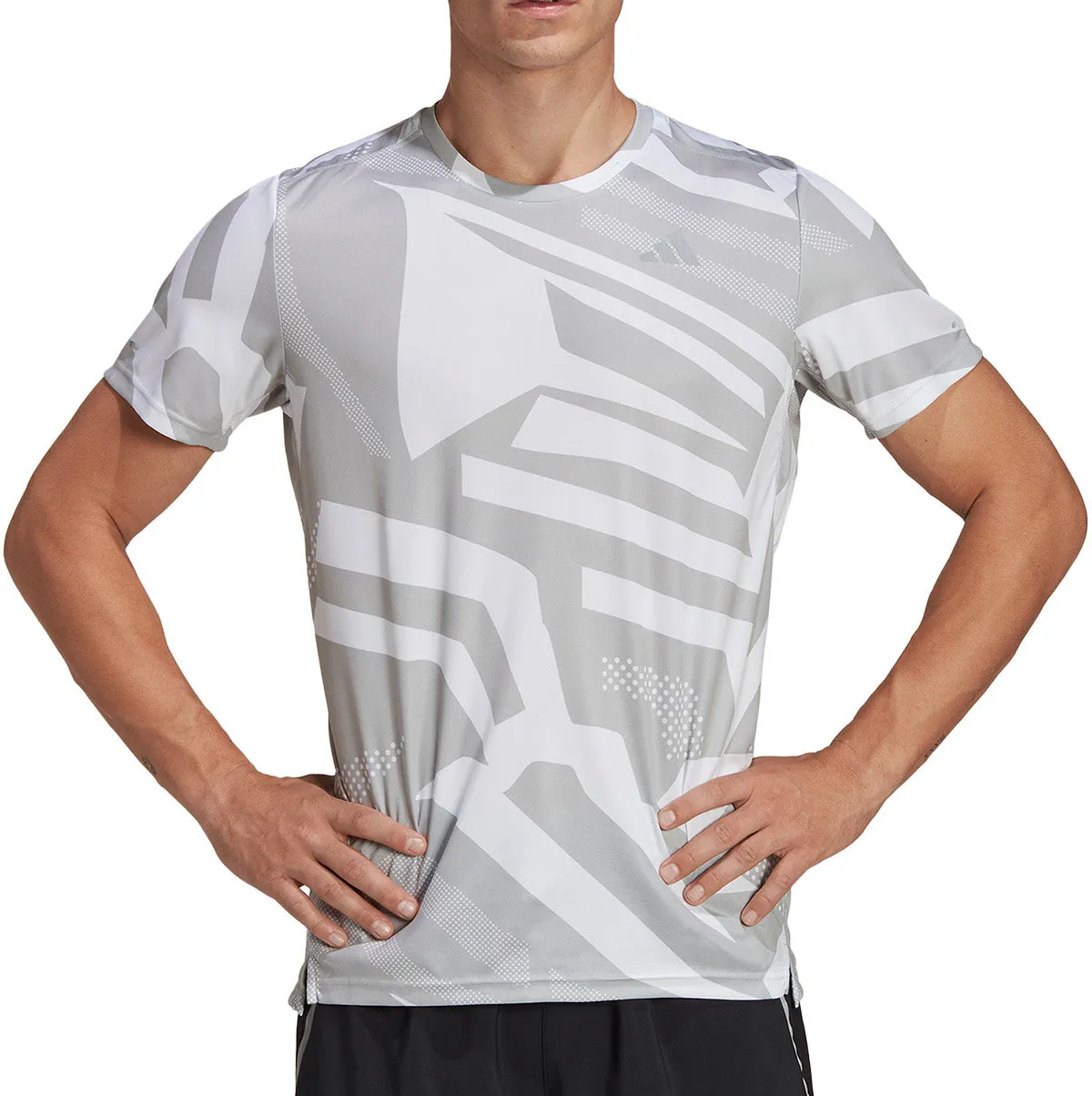 Easy Wear Option shopping adidas Own The Run Short Sleeve Mens Running Top - Grey