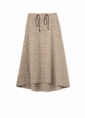 Street Utility On The Go WOOL BRITISH TWEED BACK DROP SKIRT