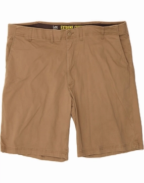UPF Sun Protection LEE Mens Chino Shorts W48 4XL Beige Cotton