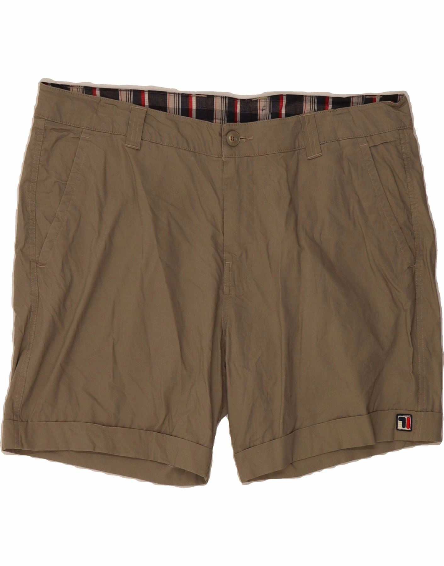 FILA Mens Chino Shorts IT 54 2XL W40  Grey Cotton Breathable Performance Unisex style