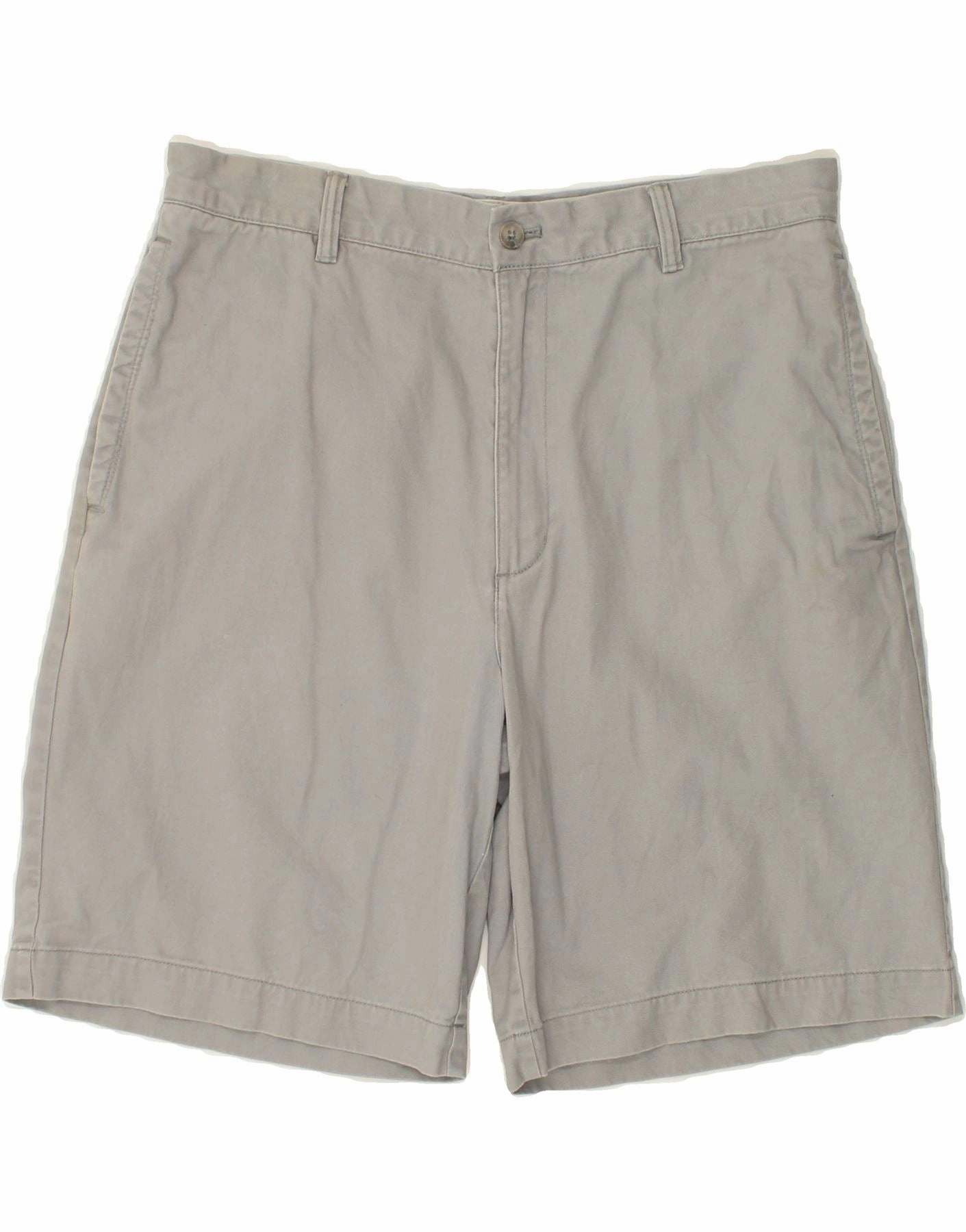 IZOD Mens Chino Shorts W36 Large Grey Cotton Polyester shorts AntiStaticCoating