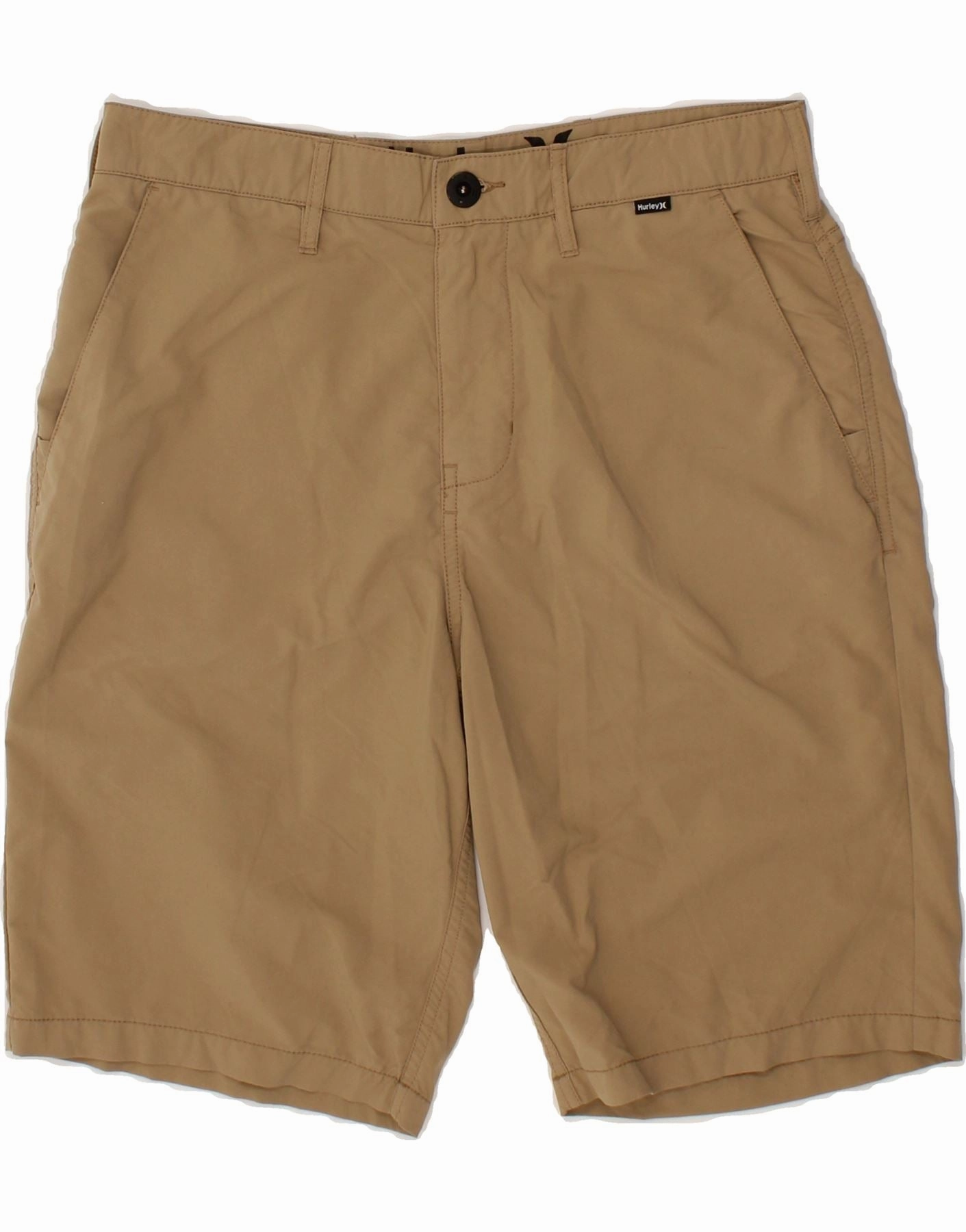 Cozy Look HURLEY Mens Chino Shorts W30 Medium Brown Nylon