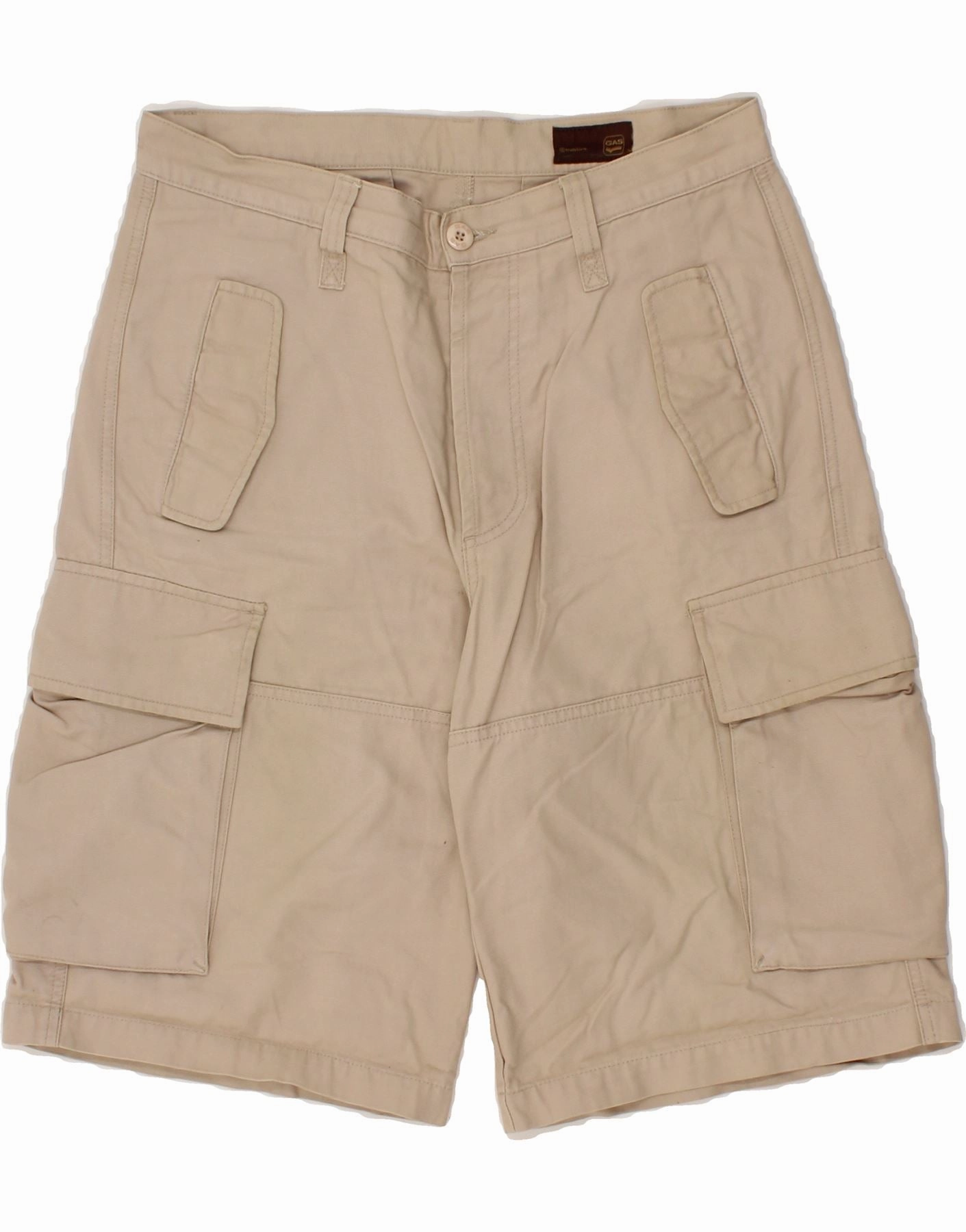 GAS Mens Cargo Shorts W32 Medium  Beige Cotton skiing gear