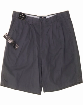 MARKS & SPENCER Mens Pegged Chino Shorts W36 Large Grey Cotton Flex Motion Casual Stretch