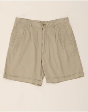 Mesh Fabric RIFLE Mens Pegged Chino Shorts W33 Medium Off White Cotton