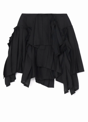 Relaxed Fit Design Fashionable Look CELLULOSE/Ra TWILL PLEATED SHORT SKIRT