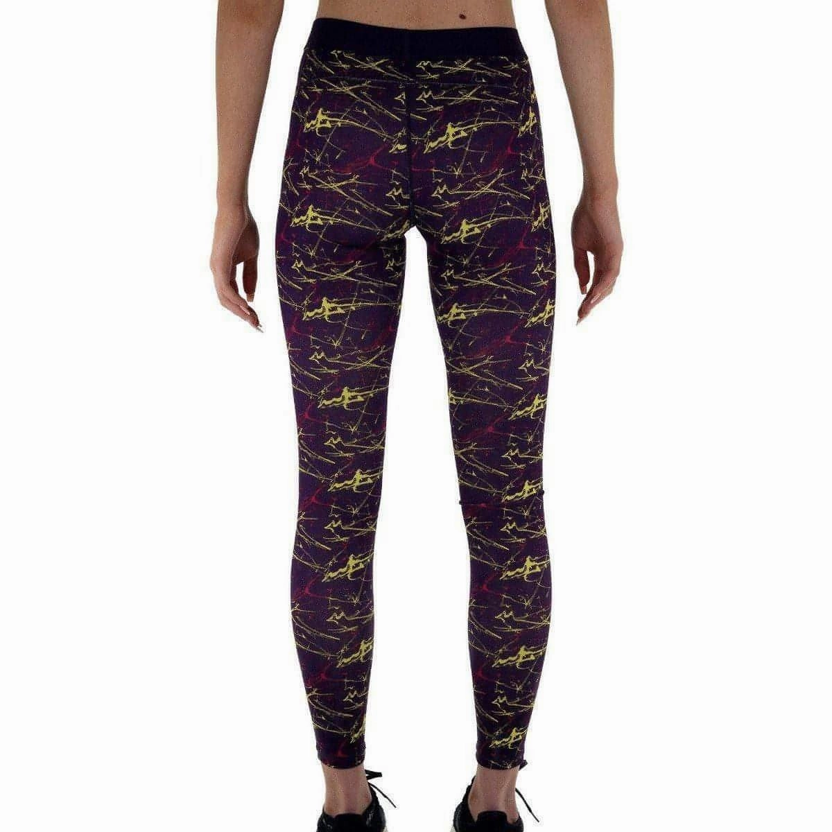 Day Ready Quick Dry Home Lounge More Mile Go For It Printed Womens Long Running Tights - Purple