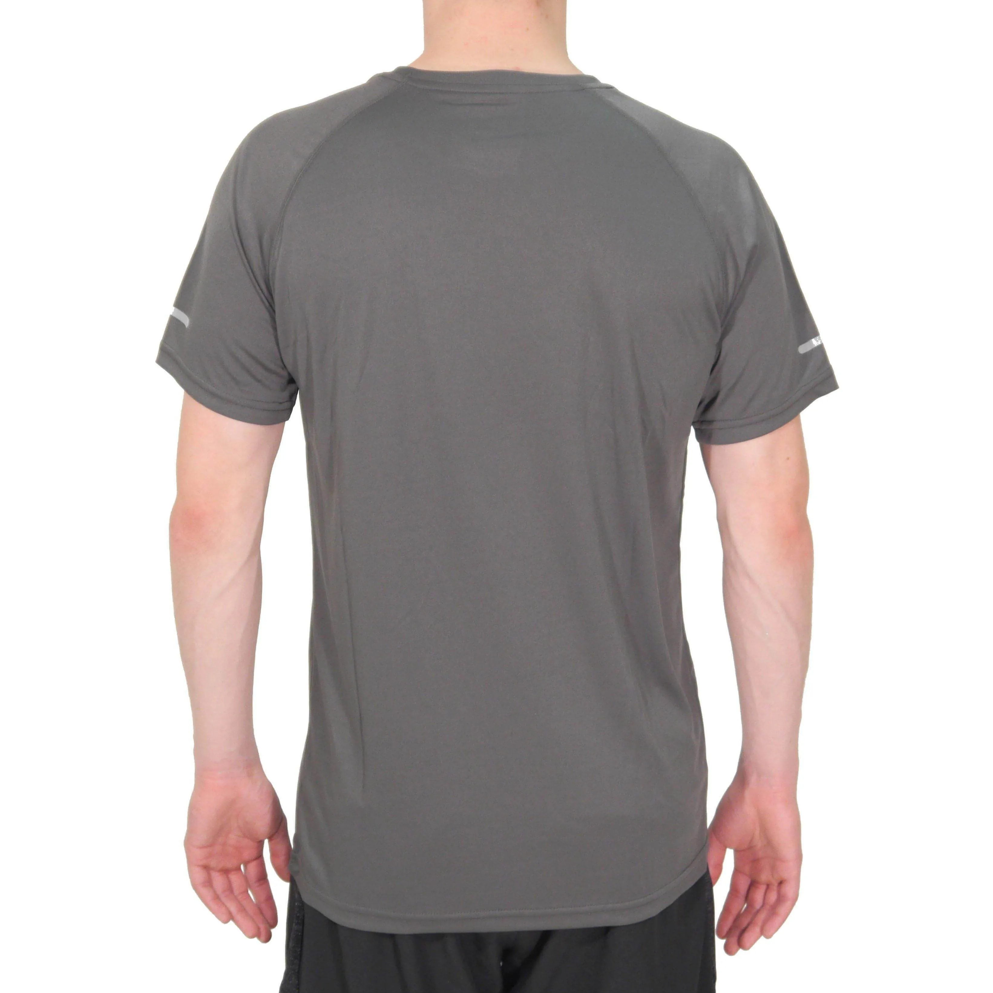 More Mile Tempest Cool Mens Short Sleeve Running Top - Grey Relaxed Look Weekend Wear