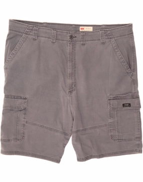WRANGLER Mens Relaxed Fit Cargo Shorts W46 3XL Grey Cotton Linen shorts Casual Shorts
