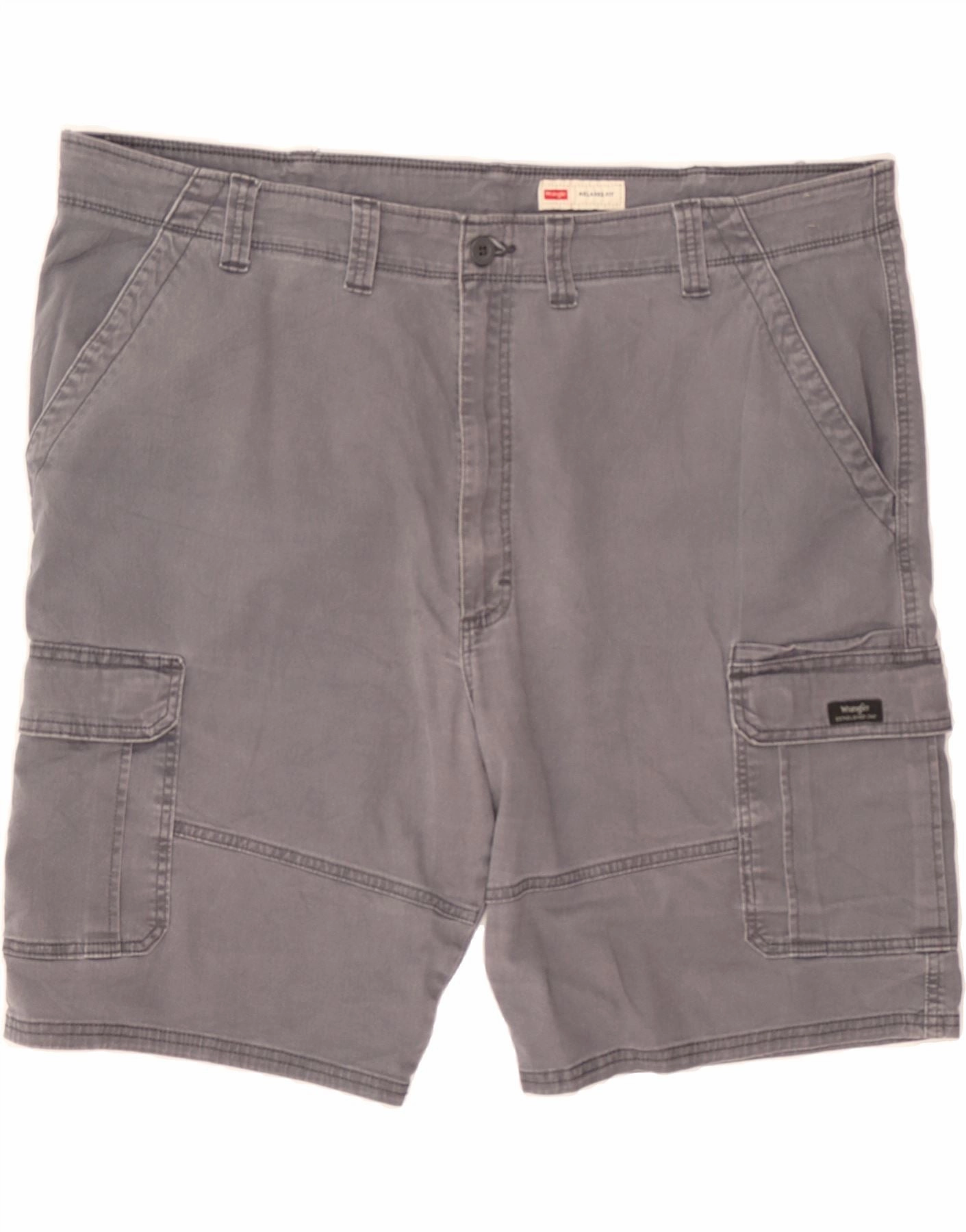 WRANGLER Mens Relaxed Fit Cargo Shorts W46 3XL Grey Cotton Linen shorts Casual Shorts