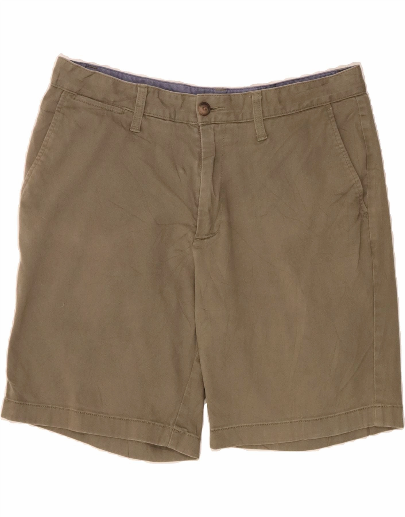 NAUTICA Mens Chino Shorts W34 Large Khaki Cotton Soft Material Comfortable Style