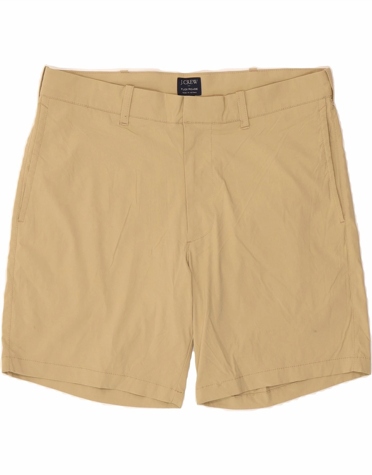 Comfy Layer J. CREW Mens Reade Chino Shorts W34 Large  Beige Nylon
